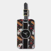 Étiquette À Bagage Coeur de casquettes d'infirmière de parties (Devant Vertical)