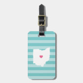 Étiquette À Bagage Coeur de l'Ohio | État d'origine (Devant Vertical)