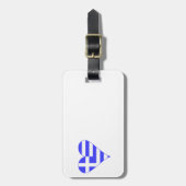 Étiquette À Bagage Coeur Drapeau Grec (Devant Vertical)