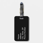 Étiquette À Bagage Coeur du drapeau français (Dos Vertical)