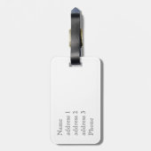 Étiquette À Bagage Coeur du lévrier I mon lévrier personnalisé (Dos Vertical)