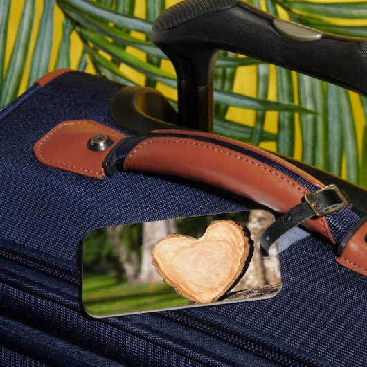 Étiquette À Bagage coeur en bois (Insitu Rectoal 3)