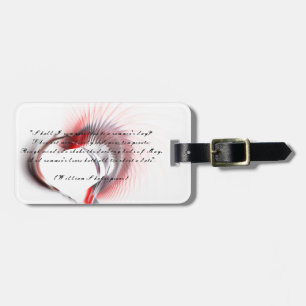 Étiquette À Bagage Coeur métallique avec sonnet de Shakespeare 18