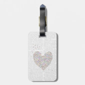 Étiquette À Bagage Coeur papillon (Dos Vertical)