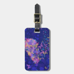 Étiquette À Bagage Coeur papillon - Amour