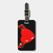 Étiquette À Bagage Coeur rouge (Devant Vertical)