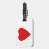 Étiquette À Bagage Coeur rouge d'amour (Devant Vertical)