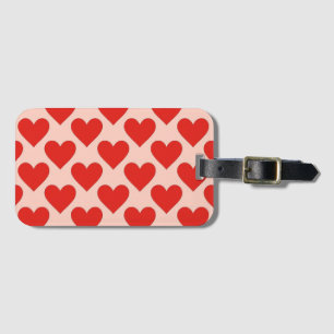Étiquette À Bagage Cœur rouge traditionnel de la Saint-Valentin