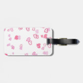 Étiquette À Bagage Coeurs (Dos horizontal)