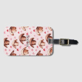 Étiquette À Bagage Coeurs Casquette Brown occidental (Devant Horizontal)