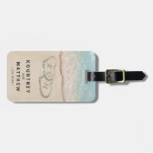 Étiquette À Bagage Coeurs dans les couples riverains (Devant horizontal)