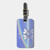 Étiquette À Bagage Coeurs d'argent du 25e anniversaire (Devant Vertical)