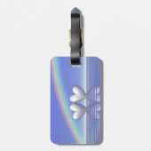 Étiquette À Bagage Coeurs d'argent du 25e anniversaire (Dos Vertical)