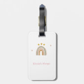 Étiquette À Bagage Coeurs des étoiles arc-en-ciel mignons (Dos Vertical)
