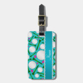 Étiquette À Bagage Coeurs nommés personnalisés de tee - shirt de (Devant Vertical)