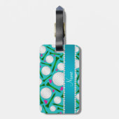 Étiquette À Bagage Coeurs nommés personnalisés de tee - shirt de (Dos Vertical)