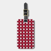 Étiquette À Bagage Coeurs rouges (Devant Vertical)