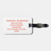 Étiquette À Bagage Cœurs rouges (Dos horizontal)