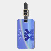 Étiquette À Bagage Coeurs saphirs du 45e anniversaire (Devant Vertical)