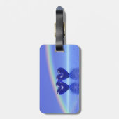 Étiquette À Bagage Coeurs saphirs du 45e anniversaire (Dos Vertical)