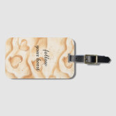 Étiquette À Bagage Cœurs tropicaux dans la plage de sable   (Devant Horizontal)