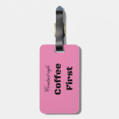 Étiquette À Bagage Coffee First Thunder_Cove (Dos Vertical)