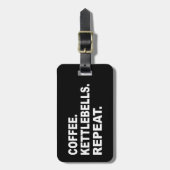 Étiquette À Bagage Coffee Kettlebells Répéter (Devant Vertical)