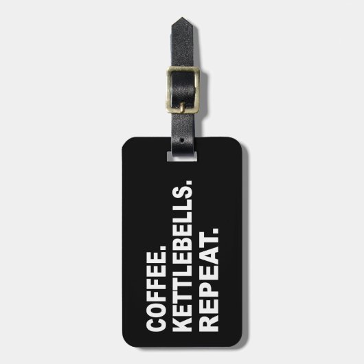 Étiquette À Bagage Coffee Kettlebells Répéter (Devant Vertical)