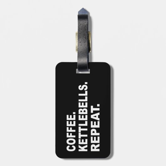 Étiquette À Bagage Coffee Kettlebells Répéter (Dos Vertical)