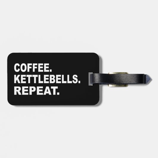 Étiquette À Bagage Coffee Kettlebells Répéter (Dos horizontal)