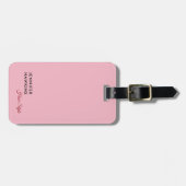 Étiquette À Bagage Coiffeuse professionnelle sobre rose feminine (Devant horizontal)