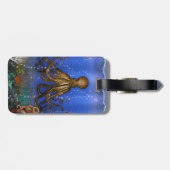 Étiquette À Bagage Coiffure de pieuvre - Colorée (Dos horizontal)