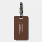 Étiquette À Bagage Coin arrondi Différentes Couleurs Deux Côtés Moder (Dos Vertical)