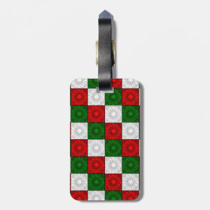 Étiquette À Bagage Coins plissés - BALISE Rouge-Blanc-Vert-BAGAGES