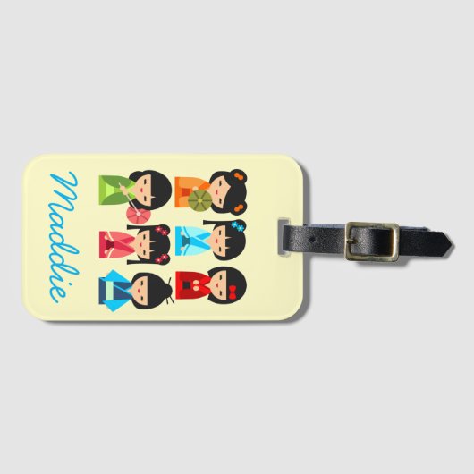 Étiquette À Bagage Cokeshi doll (Devant Horizontal)