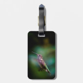 Étiquette À Bagage Colibri à gorge rubis - Photo originale (Dos Vertical)