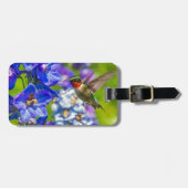 Étiquette À Bagage Colibri Et Delphinium (Devant horizontal)