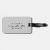 Étiquette À Bagage Colibri Throsé De Rubis, Personnalisé (Dos horizontal)