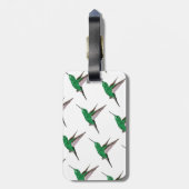 Étiquette À Bagage Colibri vert (Dos Vertical)