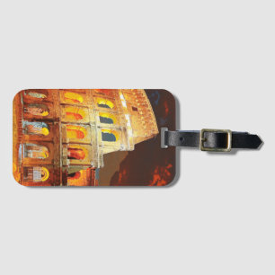 Étiquette À Bagage Colisée Italie Rome Voyage Art Vintage