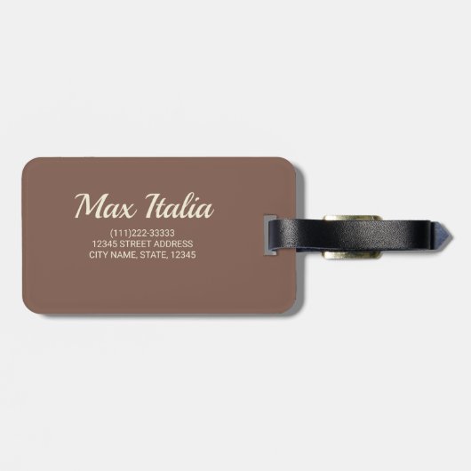 Étiquette À Bagage Colisée Rome (Dos horizontal)