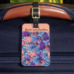 Étiquette À Bagage Collage de corail