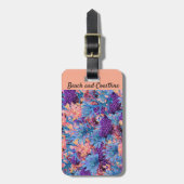 Étiquette À Bagage Collage de corail (Devant Vertical)