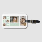 Étiquette À Bagage Collage de monnaie moderne photo papa meilleur cad (Devant Horizontal)