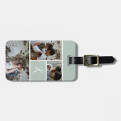 Étiquette À Bagage Collage de monogramme et de photo (Devant horizontal)