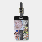 Étiquette À Bagage Collage de photos de famille Tableau de bord perso (Devant Vertical)