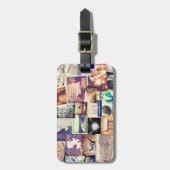 Étiquette À Bagage Collage frais de hippie de filtre de photo (Devant Vertical)