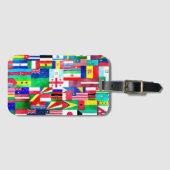 Étiquette À Bagage Collage international du drapeau (Devant Horizontal)