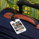 Étiquette À Bagage Collage photo customisé<br><div class="desc">Cette étiquette de collage photo moderne est le cadeau parfait pour votre meilleur ami, avec 18 de vos photos préférées, personnalisées avec votre nom et votre numéro de cellule. Fantastique comme cadeau pour noël, graduation, galatines, anniversaire ou cadeau toute autre occasion spéciale, le style de police, la taille et la...</div>
