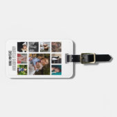Étiquette À Bagage Collage photo customisé (Devant horizontal)